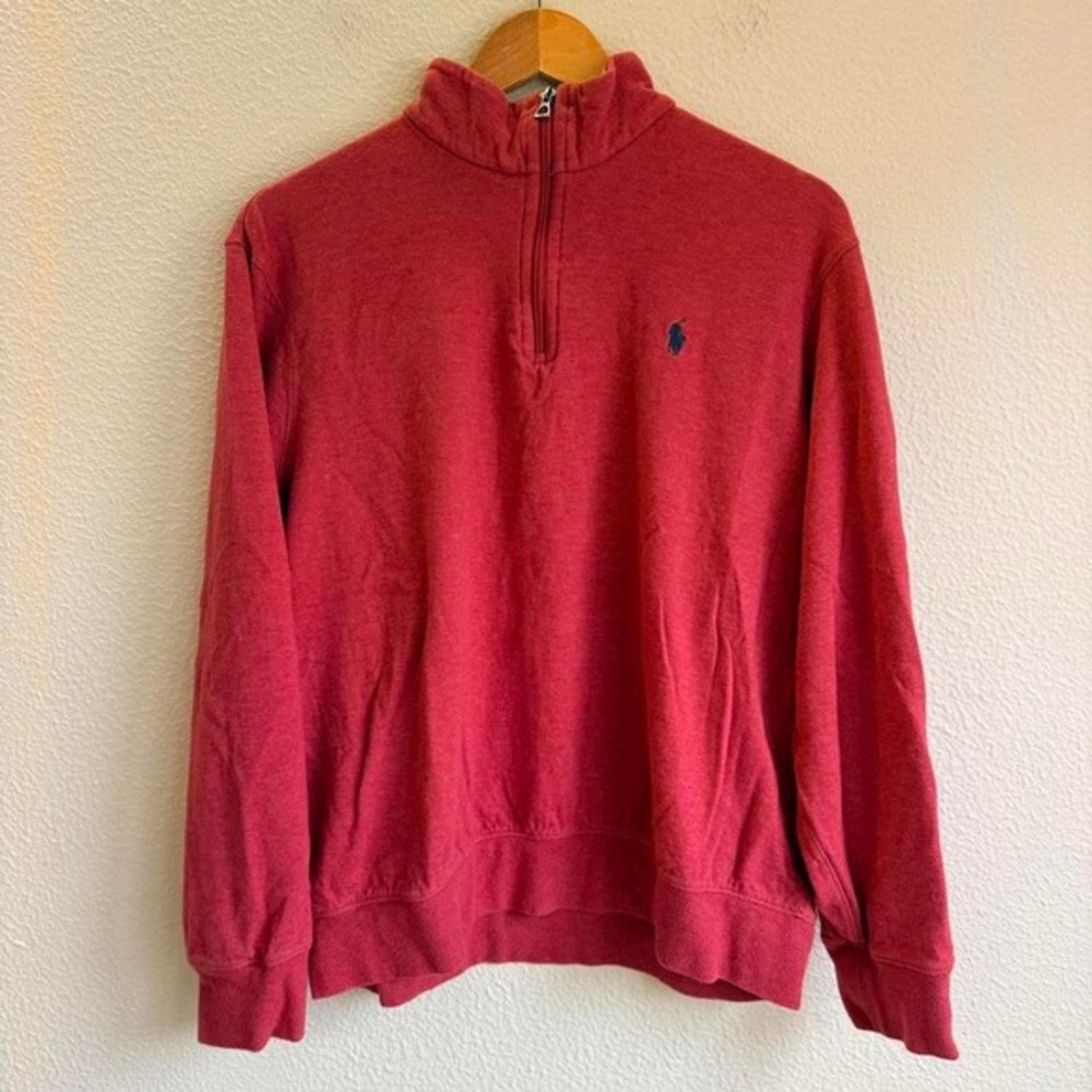 Red Ralph Lauren‎ quarter zip sweatshirt • Size Large